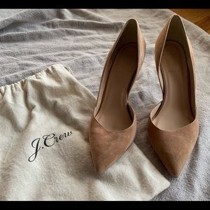 JCrew D’Orsay Suede Pump (Nude)